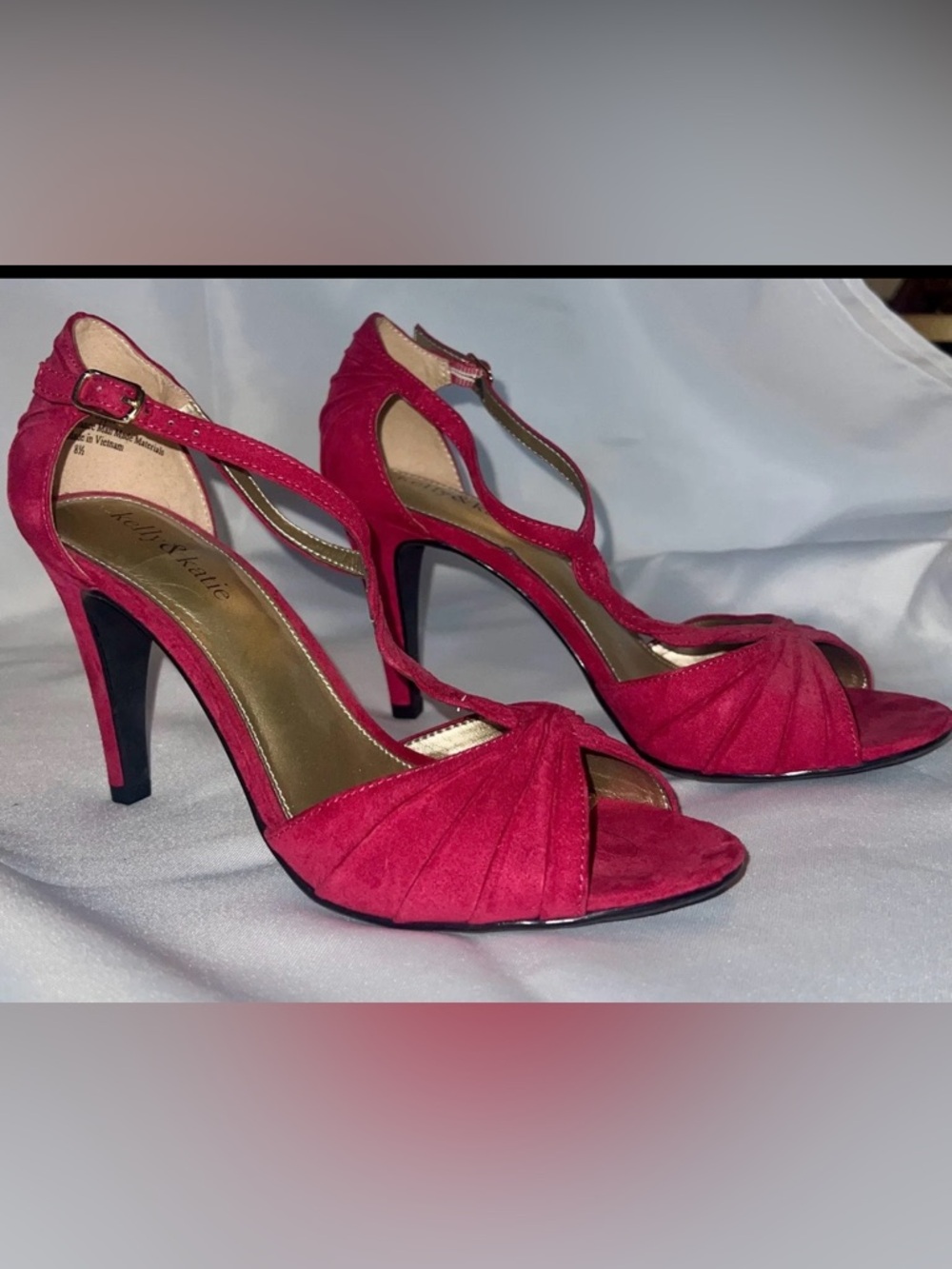 Kelly & Katie Pink Suede Heels Size 8.5